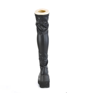 SHAKER-374 PLATFORM THIGH HIGH BOOT BLACK