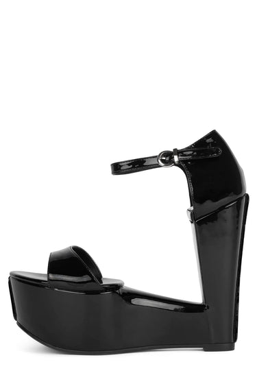 SO-DOWN BLACK WEDGE