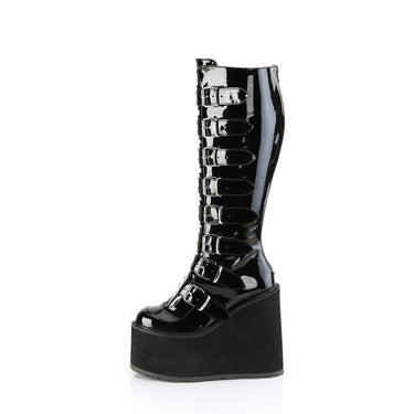 SWING-815 WIDE CALF BLACK PATENT