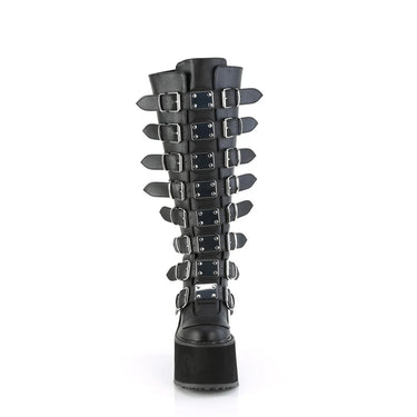 SWING-815 WIDE CALF BLACK VEGAN LEATHER