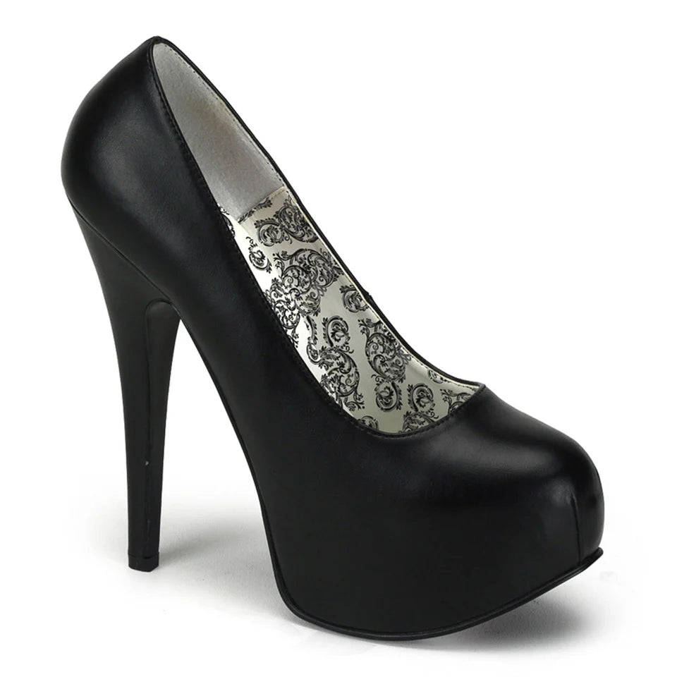 TEEZE-06 BLACK VEGAN LEATHER