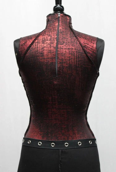 FUTURE SHOCK TOP SLEEVELESS RED METALLIC