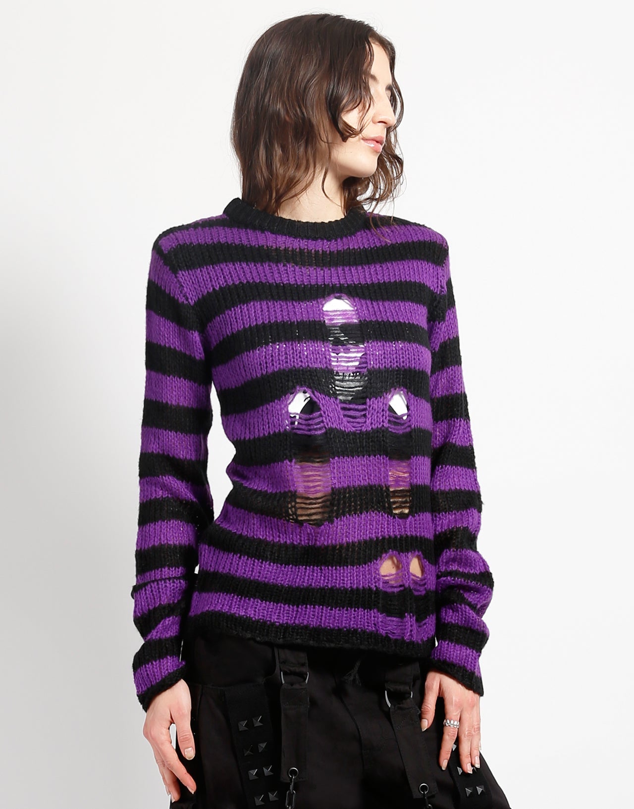 Striped Tunic Sweater - Lady in VioletLady in Violet