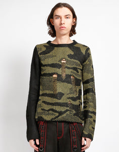 RAG SWEATER CAMO