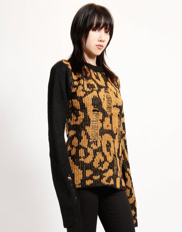 RAG SWEATER LEOPARD