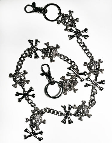 DIAMOND SKULL WALLET CHAIN