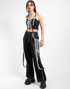 LOLITA DARK STREET PANT BLACK/WHITE