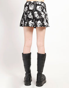 MARY CHAIN PLEATED SKIRT SKULL