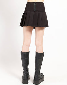 MARY CHAIN PLEATED SKIRT BLACK