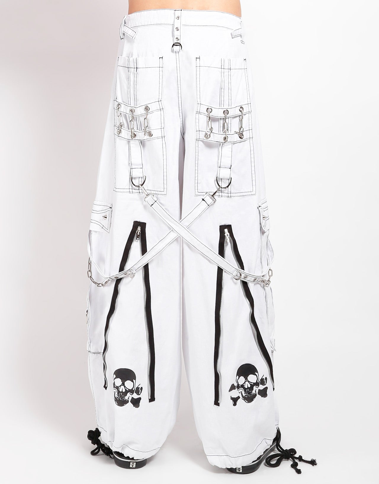 BACK UP SKULL PANT - WHITE