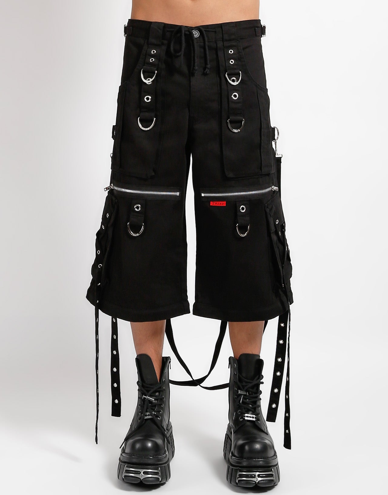 Tripp NYC Black/Red X-Strap Zip Off Pants – Rave Wonderland