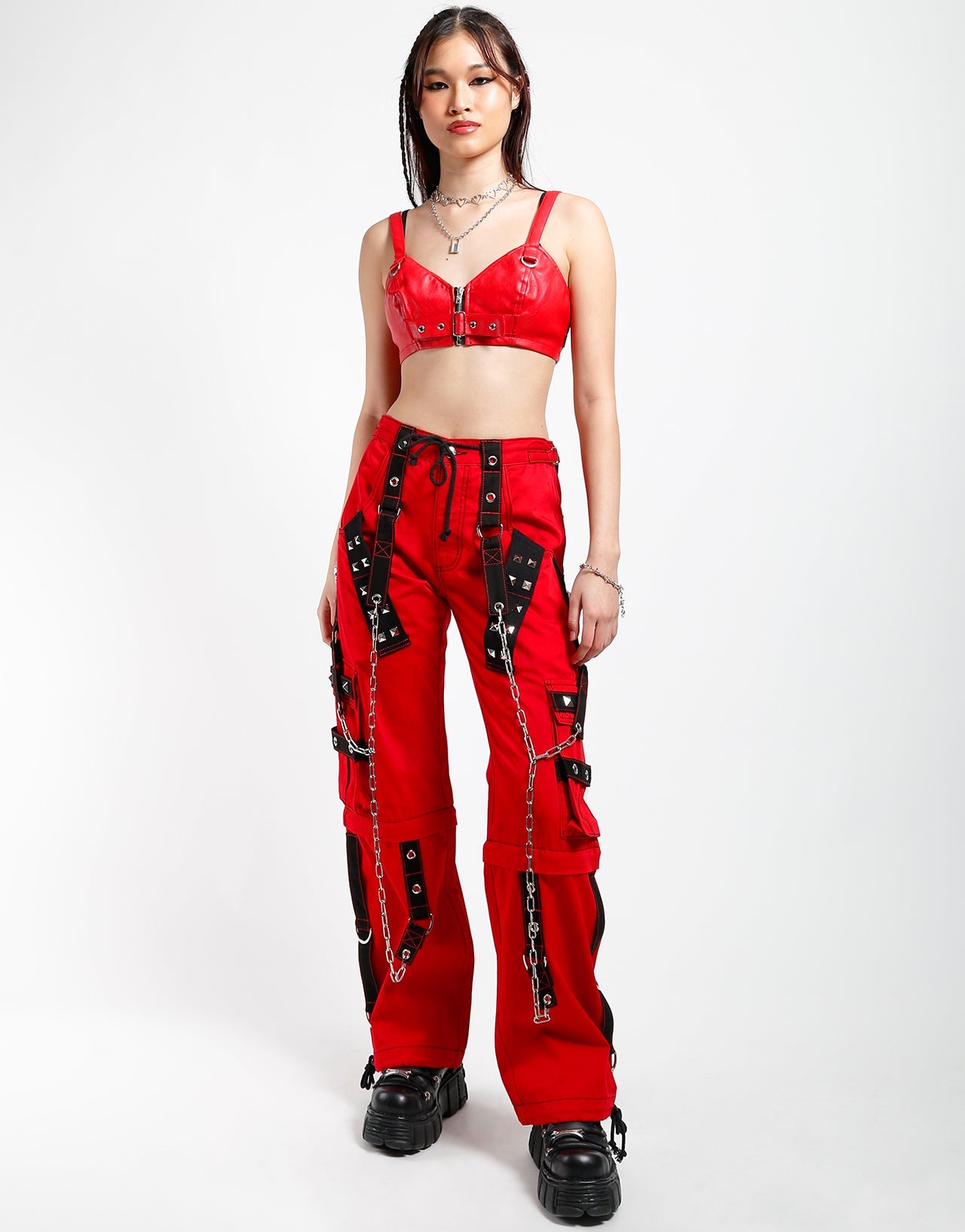 DARK CUFF PANT RED