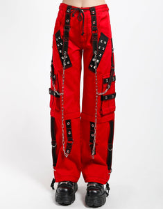DARK CUFF PANT RED