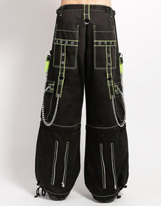 CHAIN AND GROMMET PANT LIME STITCH
