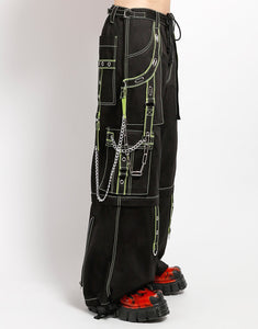 CHAIN AND GROMMET PANT LIME STITCH