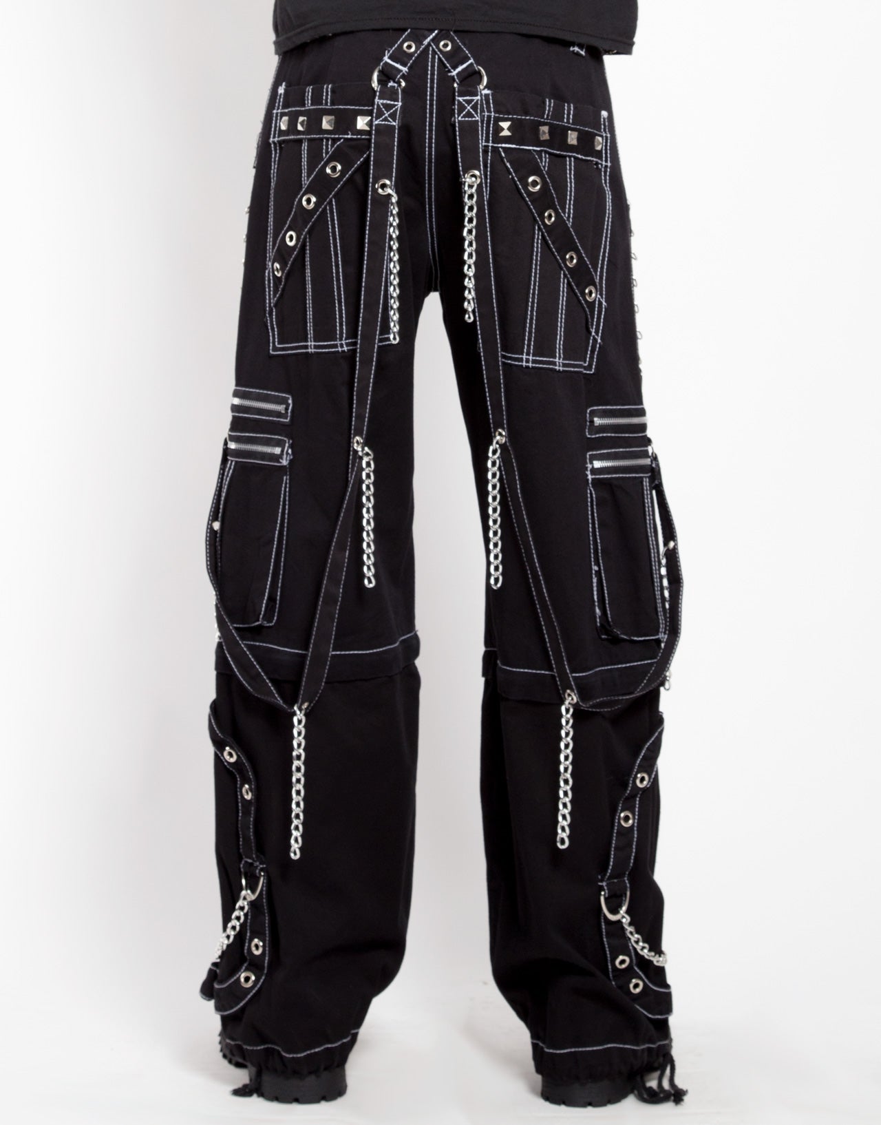 STEP CHAIN PANT WITH WHITE STITCH