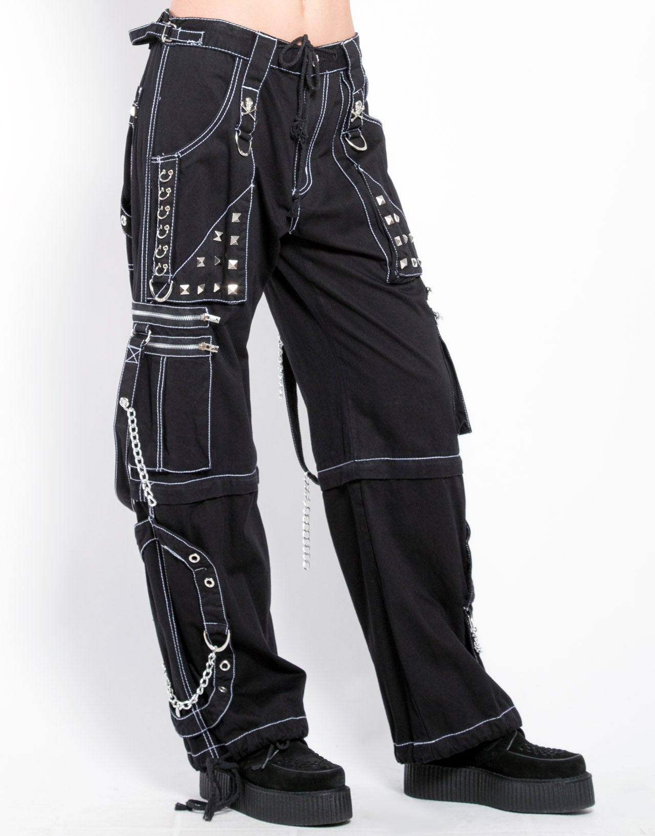 STEP CHAIN PANT WITH WHITE STITCH