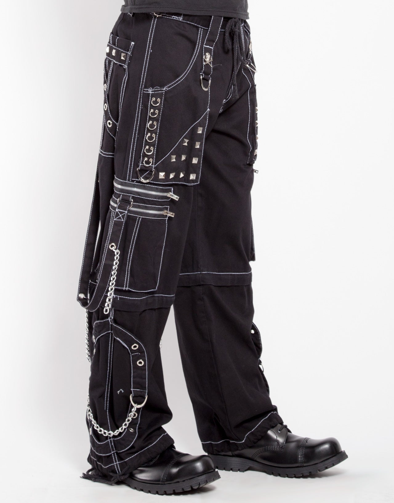 STEP CHAIN PANT WITH WHITE STITCH