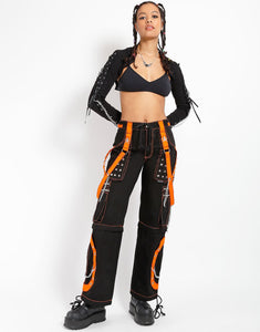 STEP CHAIN PANT ORANGE