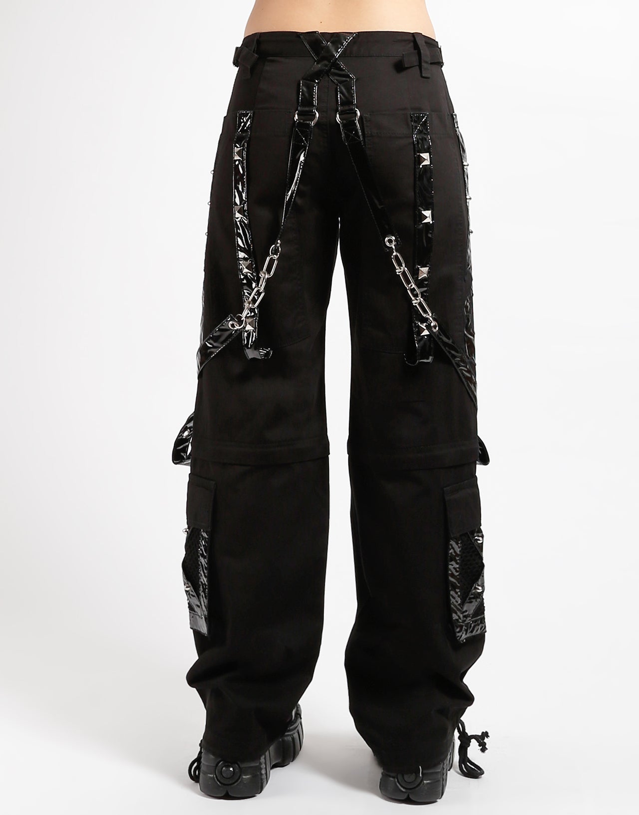 SCARE DARK STREET PANT BLACK PVC SKULL