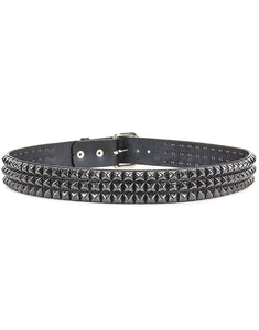 Black Triple Pyramid Stud Belt