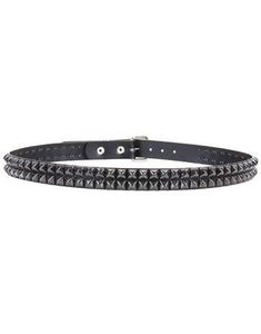 Black/Black Belt - 2 Row 1/2" Pyramid