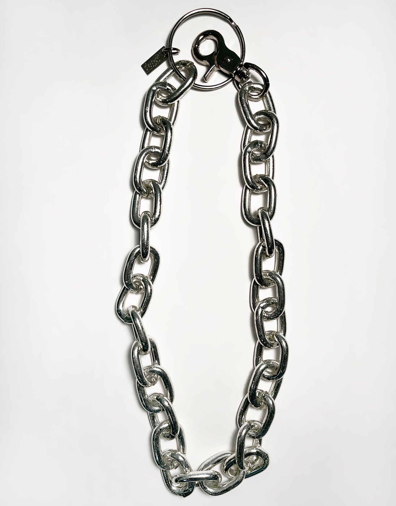OVERSIZED WALLET CHAIN SILVER
