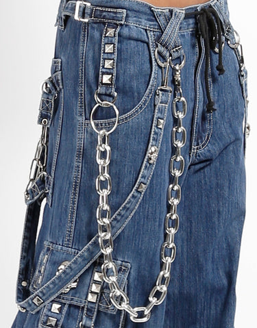 OVERSIZED WALLET CHAIN SILVER