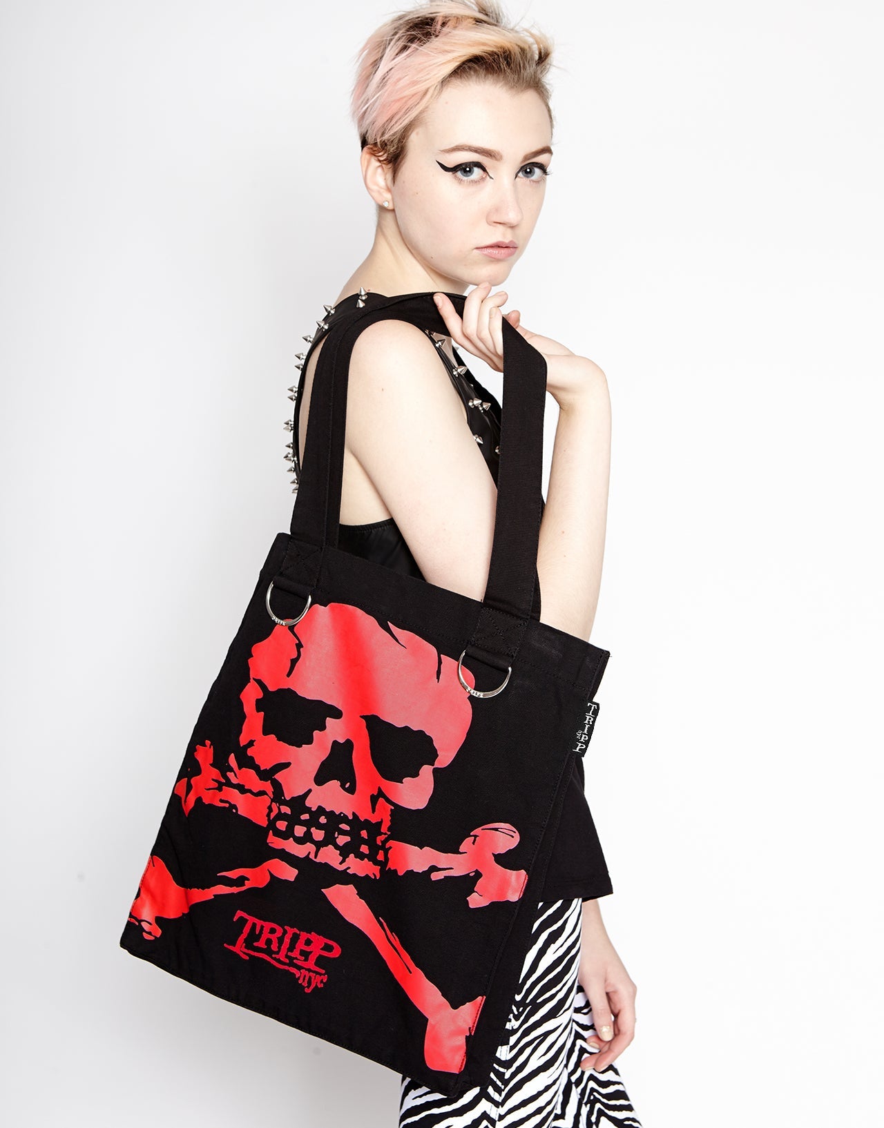 BIG RED SKULL LOGO TOTE