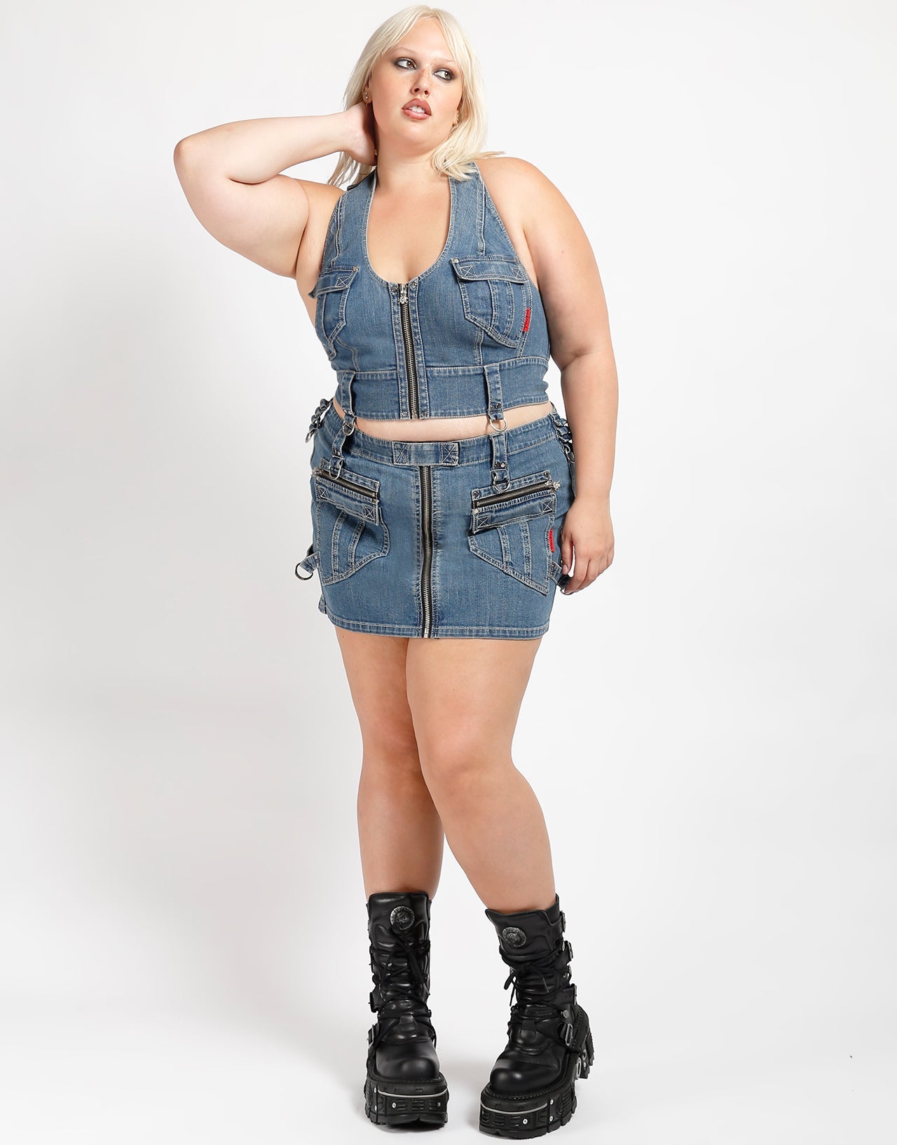 CURVE POWER SKIRT DENIM