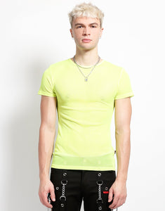 SHORT SLEEVE FISHNET LIME