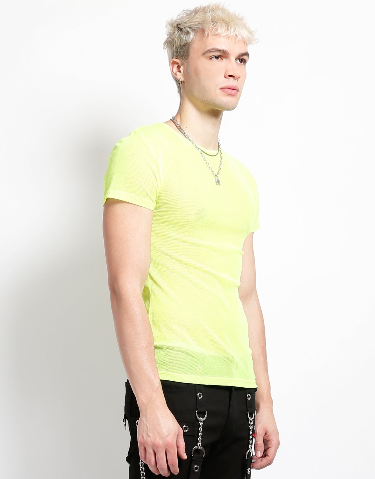 SHORT SLEEVE FISHNET LIME