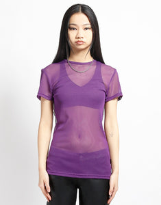 SHORT SLEEVE FISHNET PURPLE