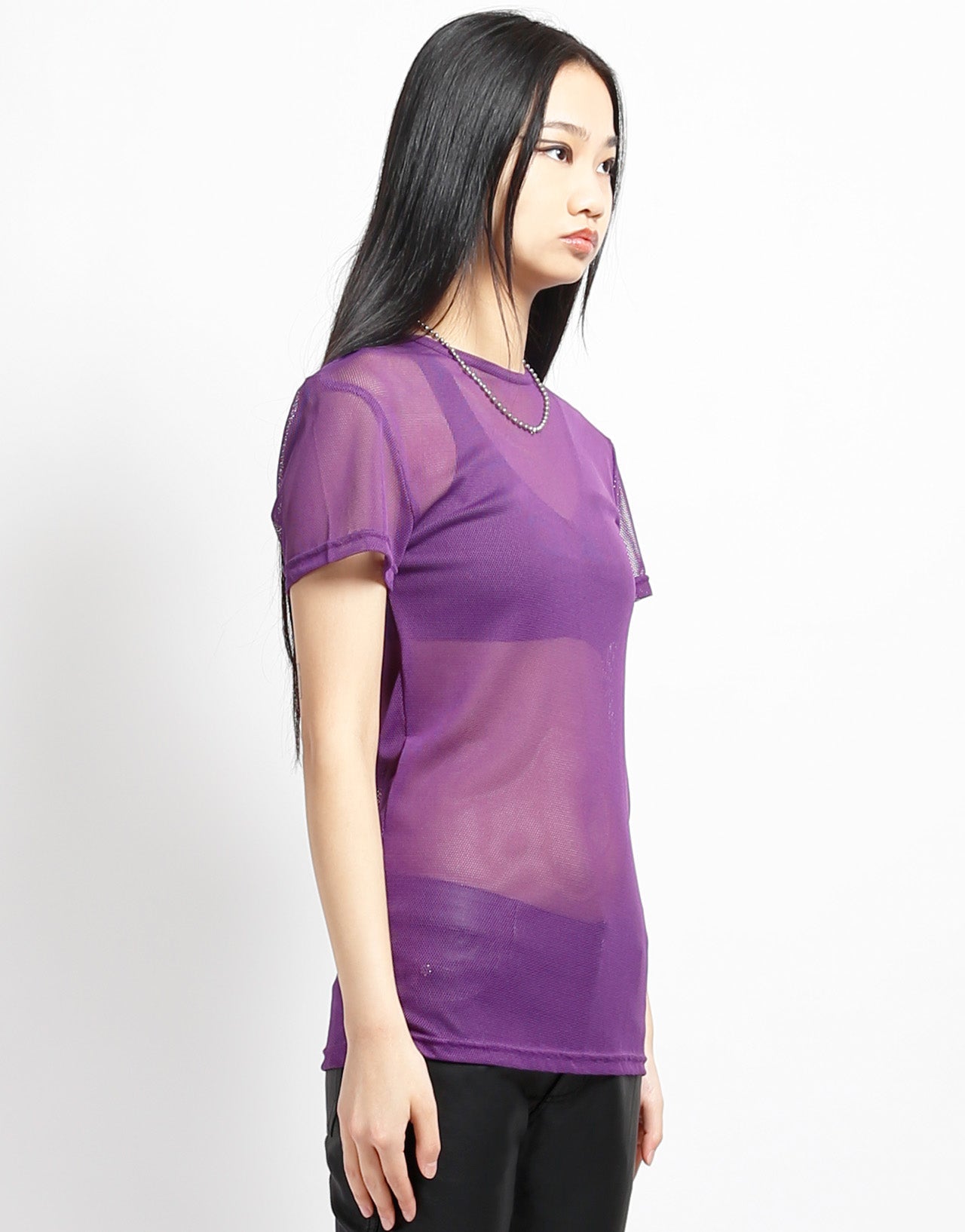 SHORT SLEEVE FISHNET PURPLE