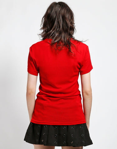 SHORT SLEEVE FISHNET RED