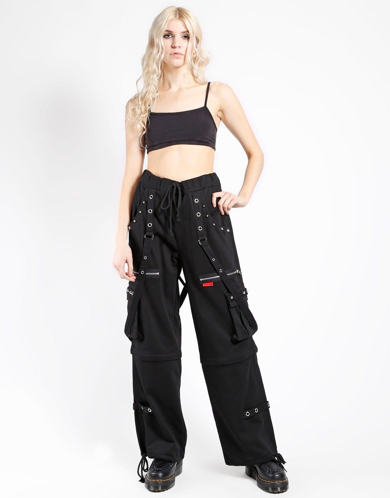 JERSEY KNITTED ZIP OFF CRUSH PANT
