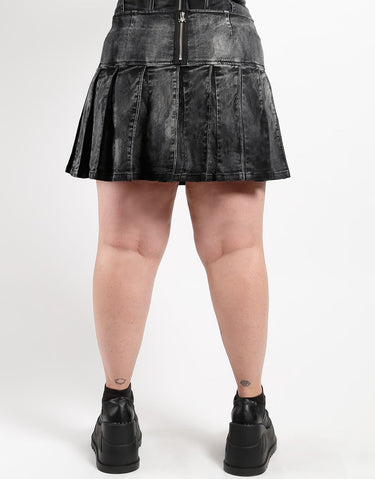 CURVE PEACE PLEATED SKIRT