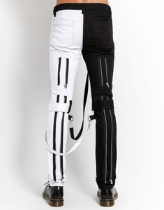 SPLIT LEG BONDAGE PANT WHITE