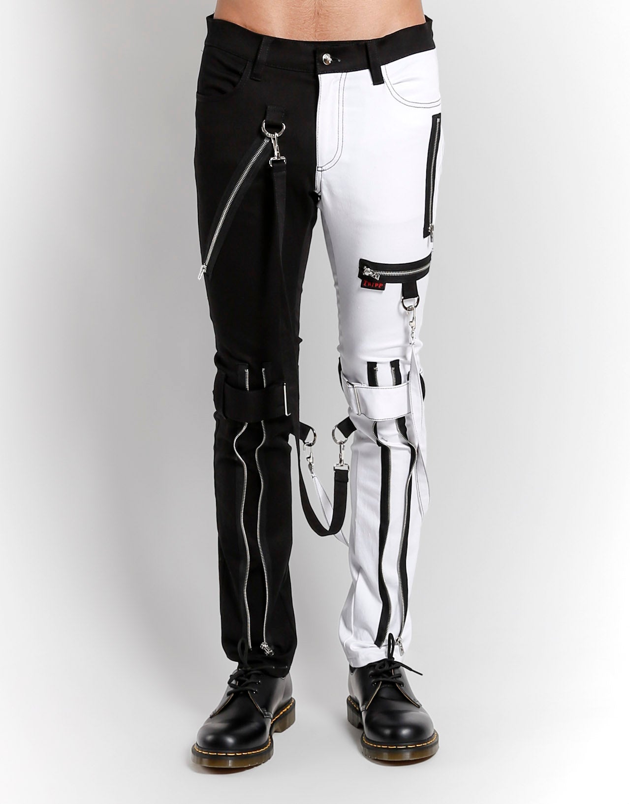 SPLIT LEG BONDAGE PANT WHITE