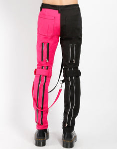 SPLIT LEG BONDAGE PANT PINK