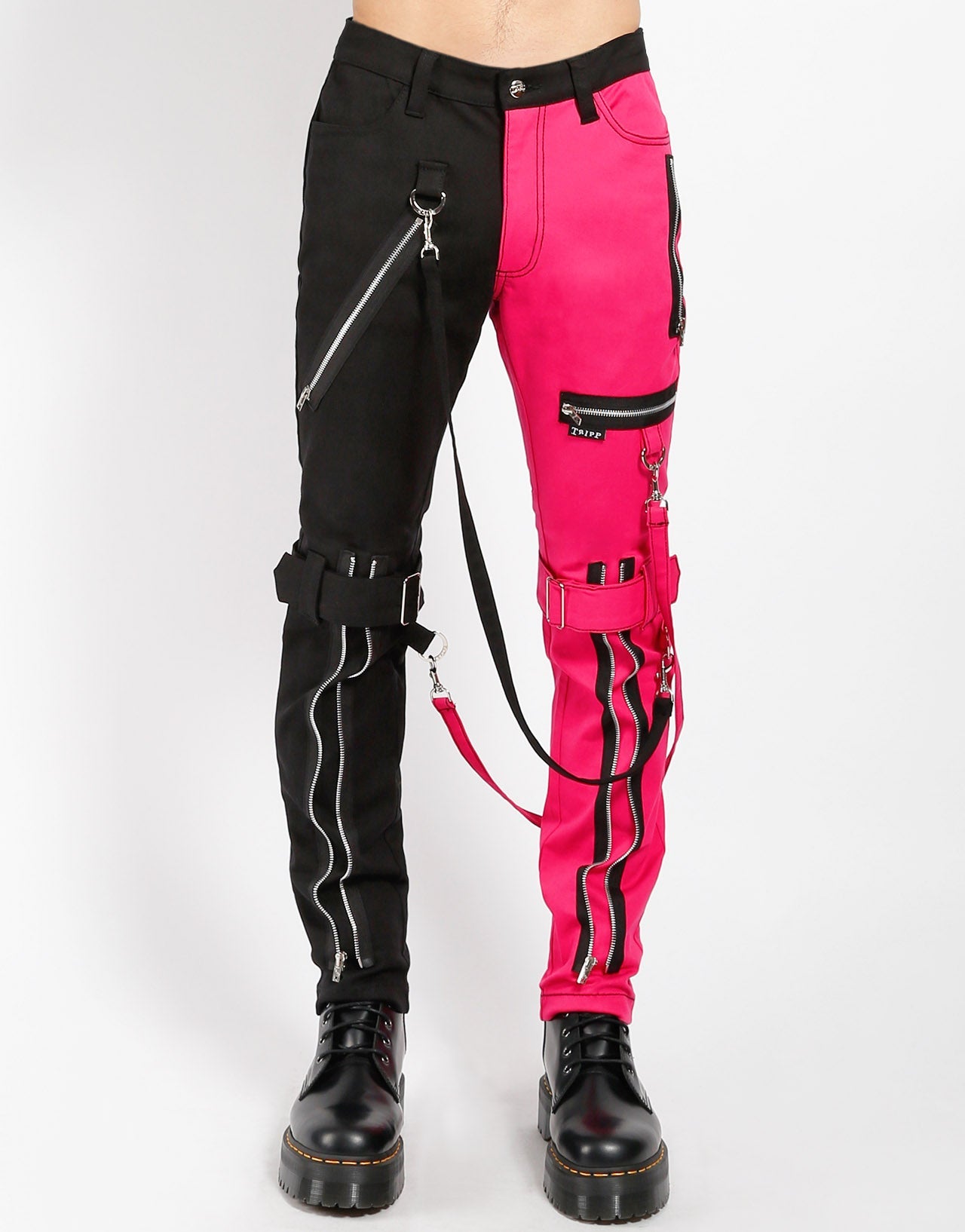 SPLIT LEG BONDAGE PANT PINK