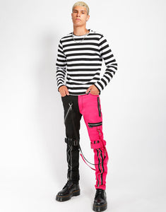 SPLIT LEG BONDAGE PANT PINK