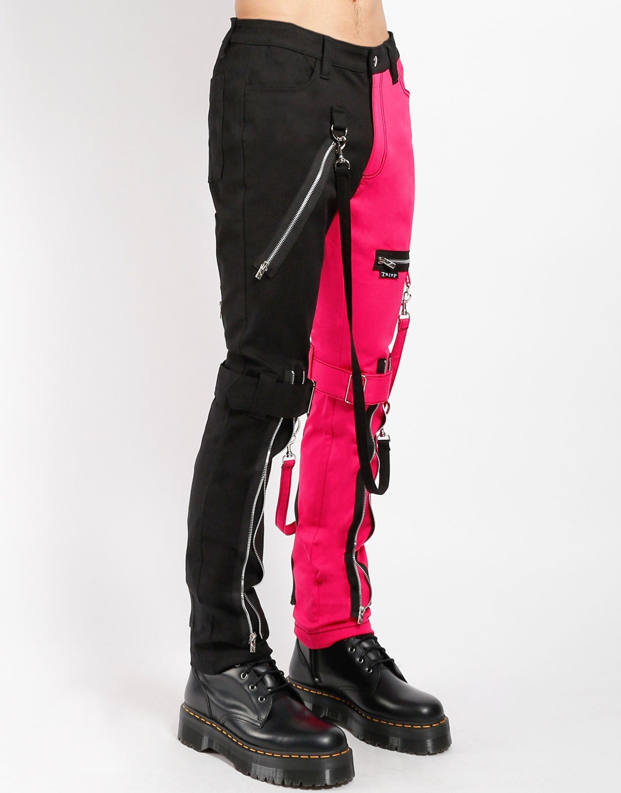 SPLIT LEG BONDAGE PANT PINK