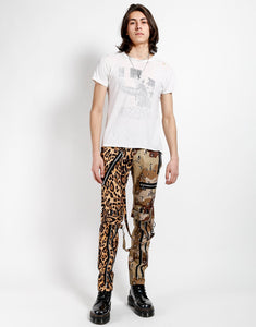 SPLIT LEG BONDAGE PANT LEOPARD AND SAND CAMO