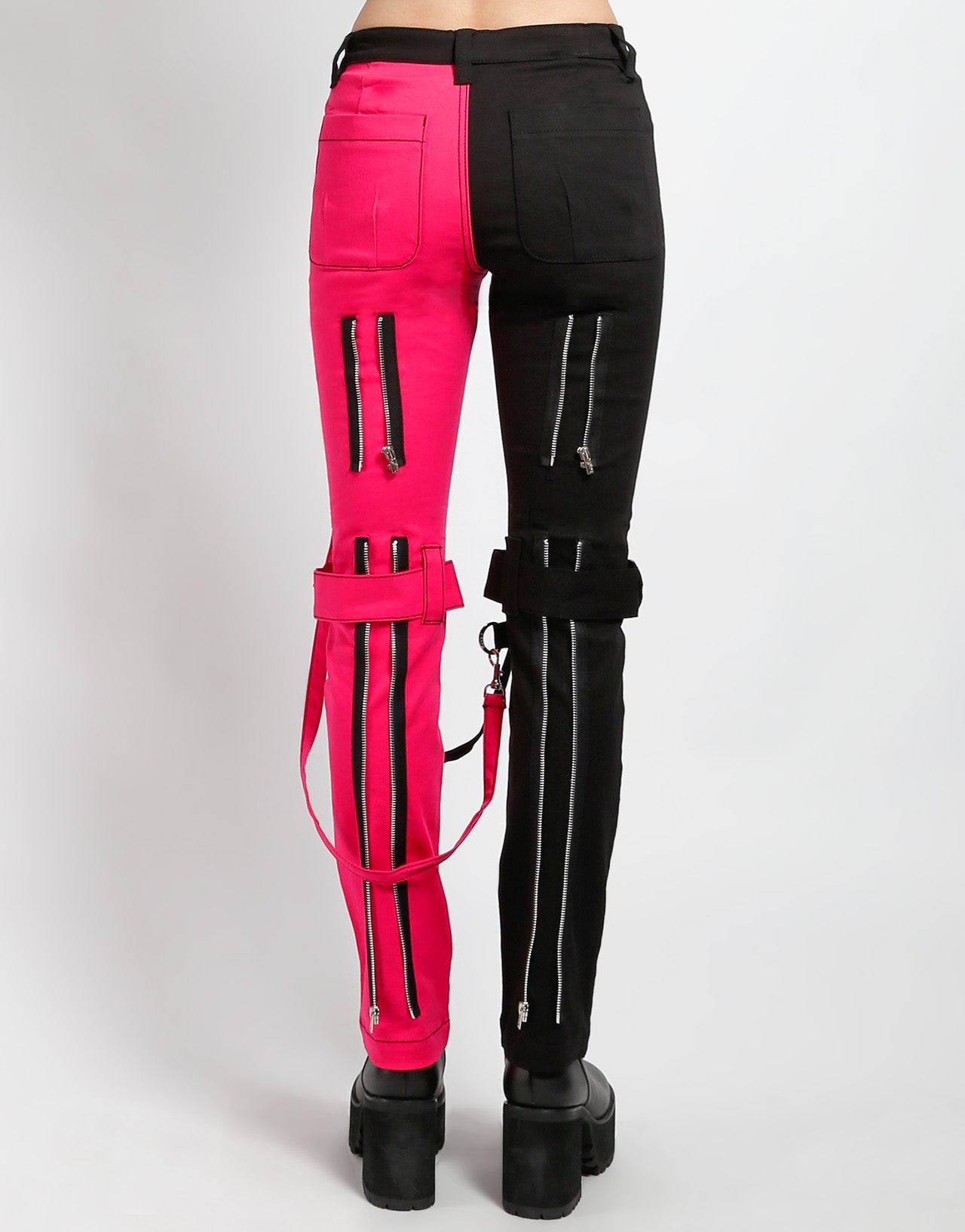 SPLIT LEG BONDAGE PANT PINK