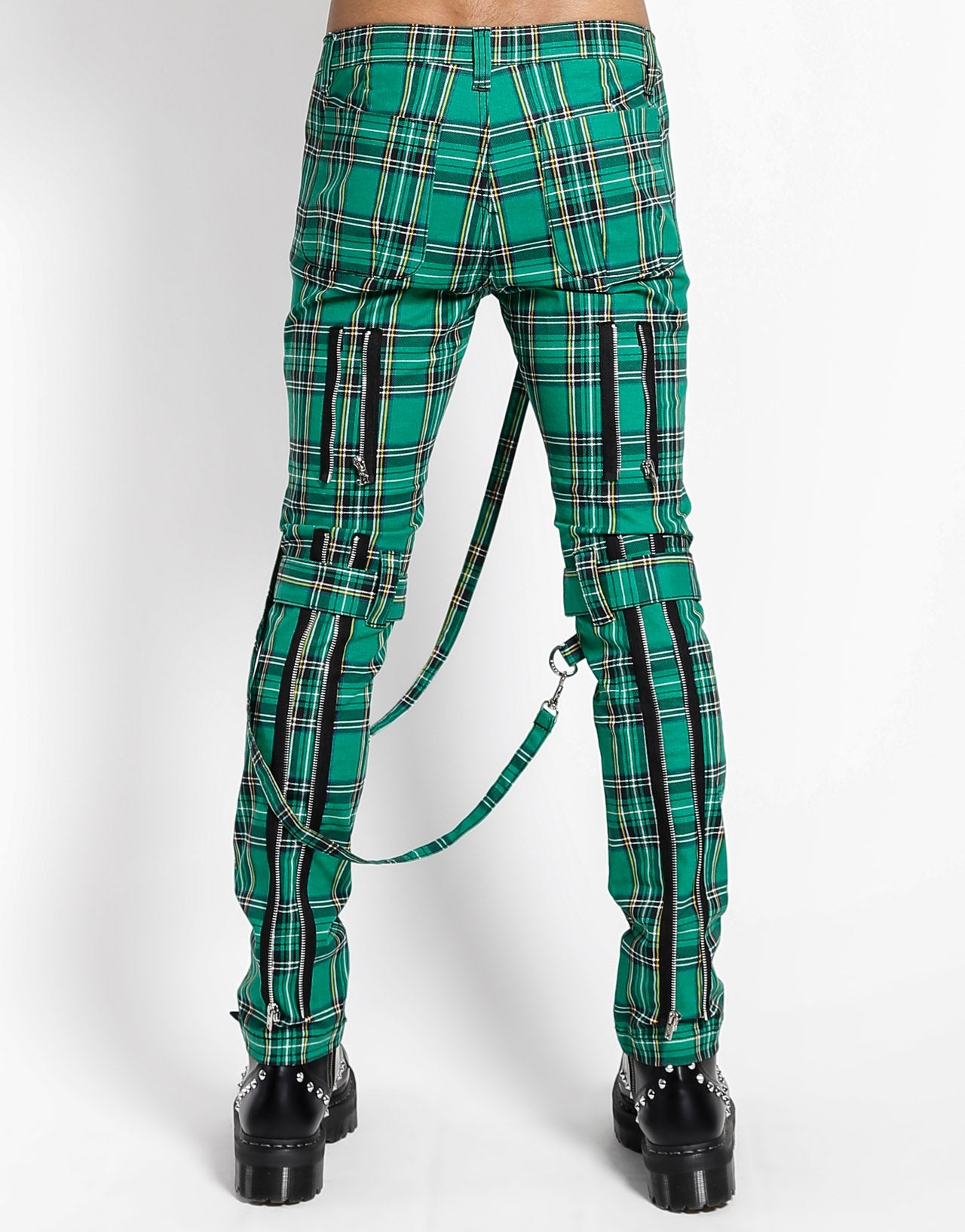 BONDAGE PANT GREEN PLAID