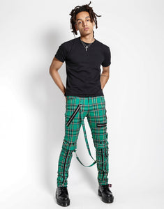 BONDAGE PANT GREEN PLAID