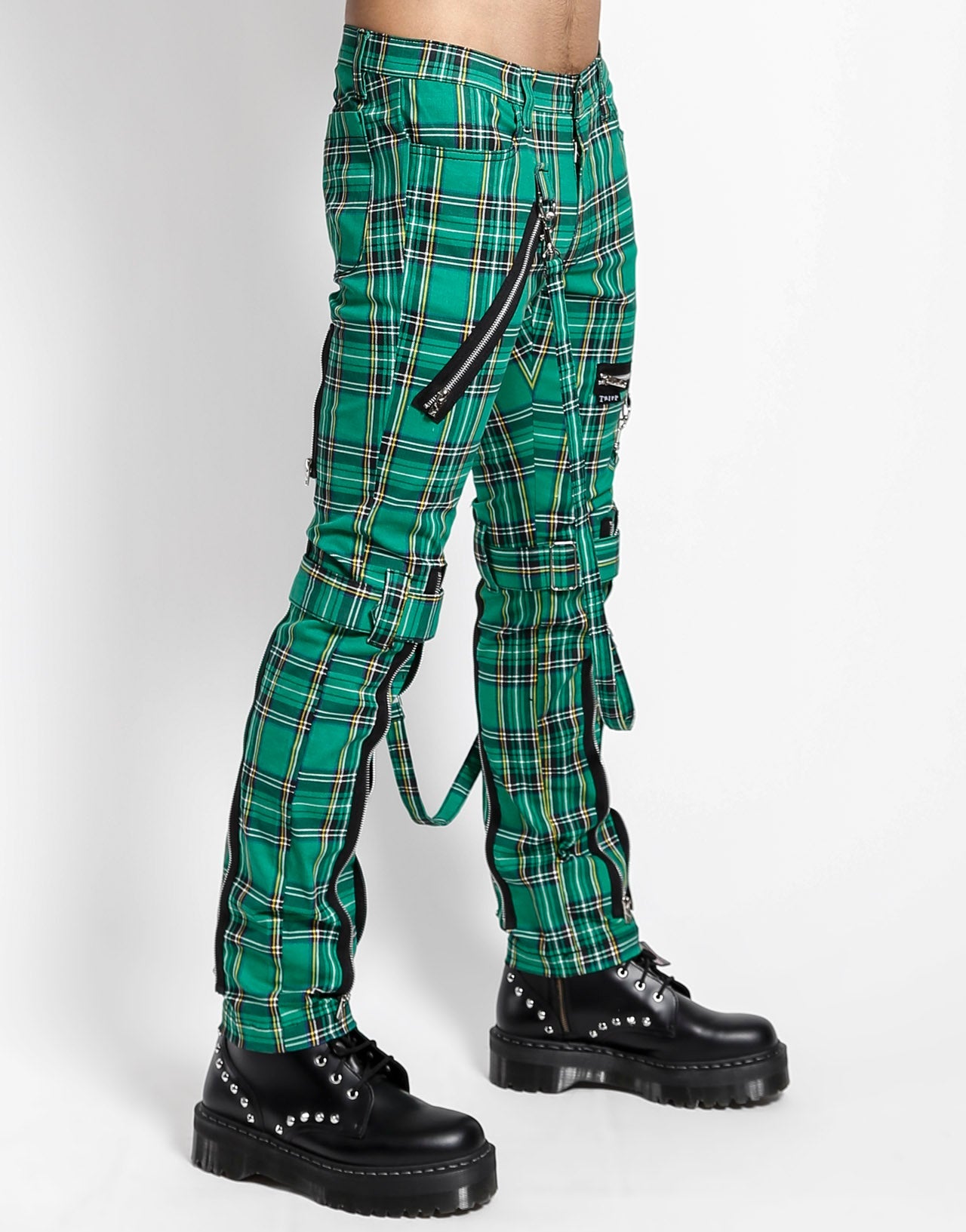 BONDAGE PANT GREEN PLAID