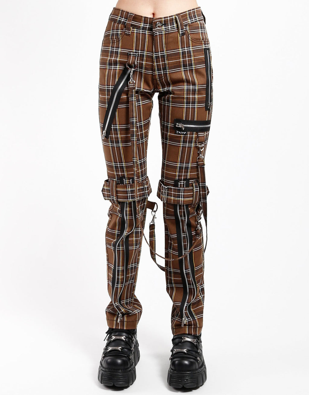 Tripp Black & Red Chain Zip-Off Pants