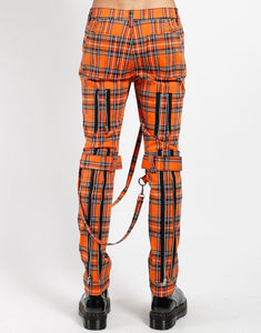 BONDAGE PANT ORANGE PLAID